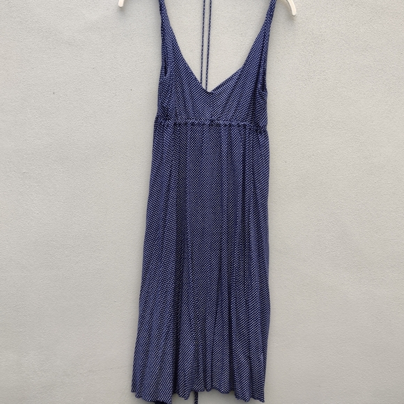 Gap Navy Polka Dotted Dress with Straps in Size Large - Picture 8 of 9